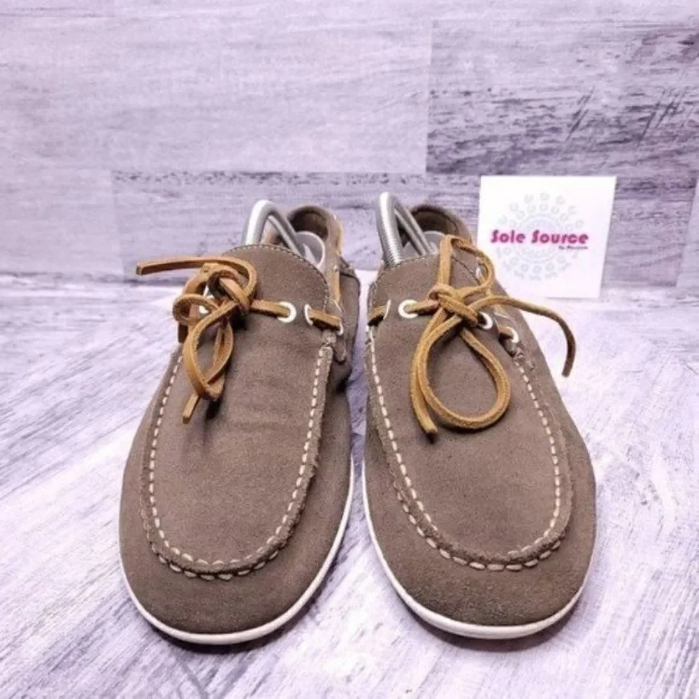 Calvin Klein Jameson Slip on Suede Boat Shoe Brown Men's sz 9
